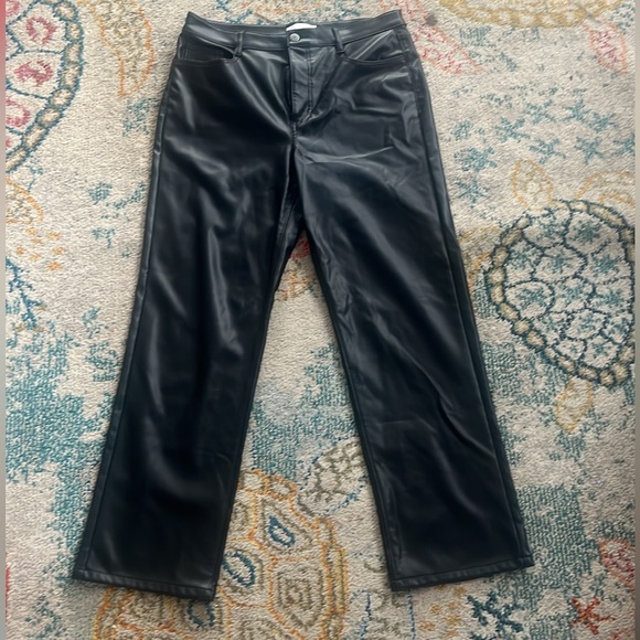 LOFT Pants - New Loft Pants Women’s Sz 10 30 inch waist Black Imitation Leather dress casual